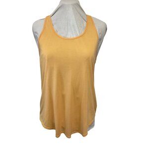 Naked Zebra Womens Yellow Tank Top With Intricate Strappy Back Design  Size M